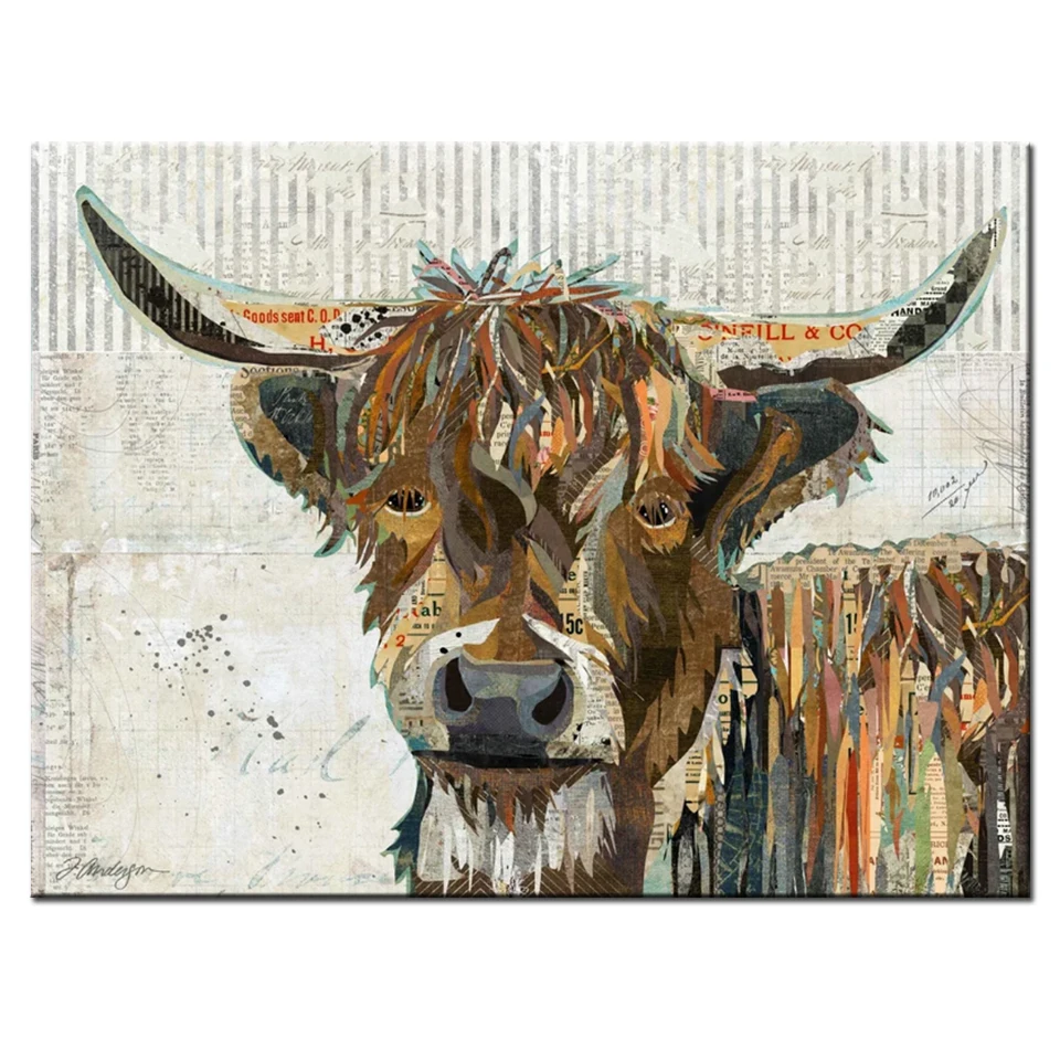 

DIY 5D Diamond Painting Highland Cow Cross Stitch Kits Full Diamond Mosaic Handicraft Hobby Country Style Pictures Home Decor