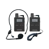 two way wireless tour guide system transmitter receiver two speakers talk back