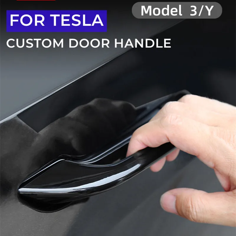Дверные ручки для Tesla Model 3 Y, ручка с антифриз, ручка для модификации автомобиля, дверная ручка с защитой от мороза, 2019-2021ABS, 4 шт.