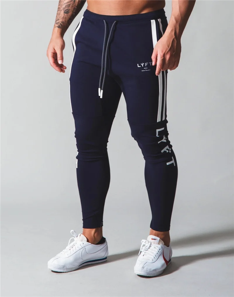 

Новинка, осенние мужские тренировочные штаны JP & UK с боковыми полосками для спортзала, бега, мужские джоггеры, облегающие спортивные штаны, хлопковые спортивные штаны для бега