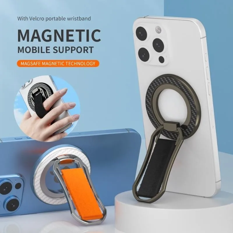 Фото На 360° °   Поворотный складной сильный магнитный кронштейн Magsafe, подставка для мобильного телефона, материал из цинкового сплава, держатель для телефона, аксессуары для телефонов №2