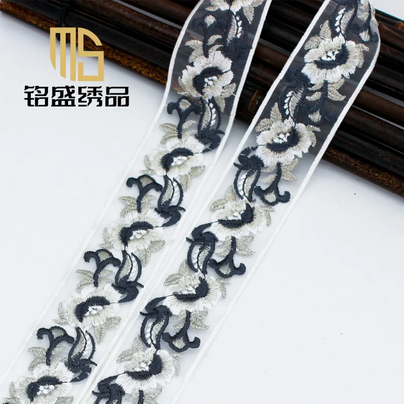 

10 yards/roll gauze ethnic style embroidery lace sewing lace embroidery dress ribbon accessories