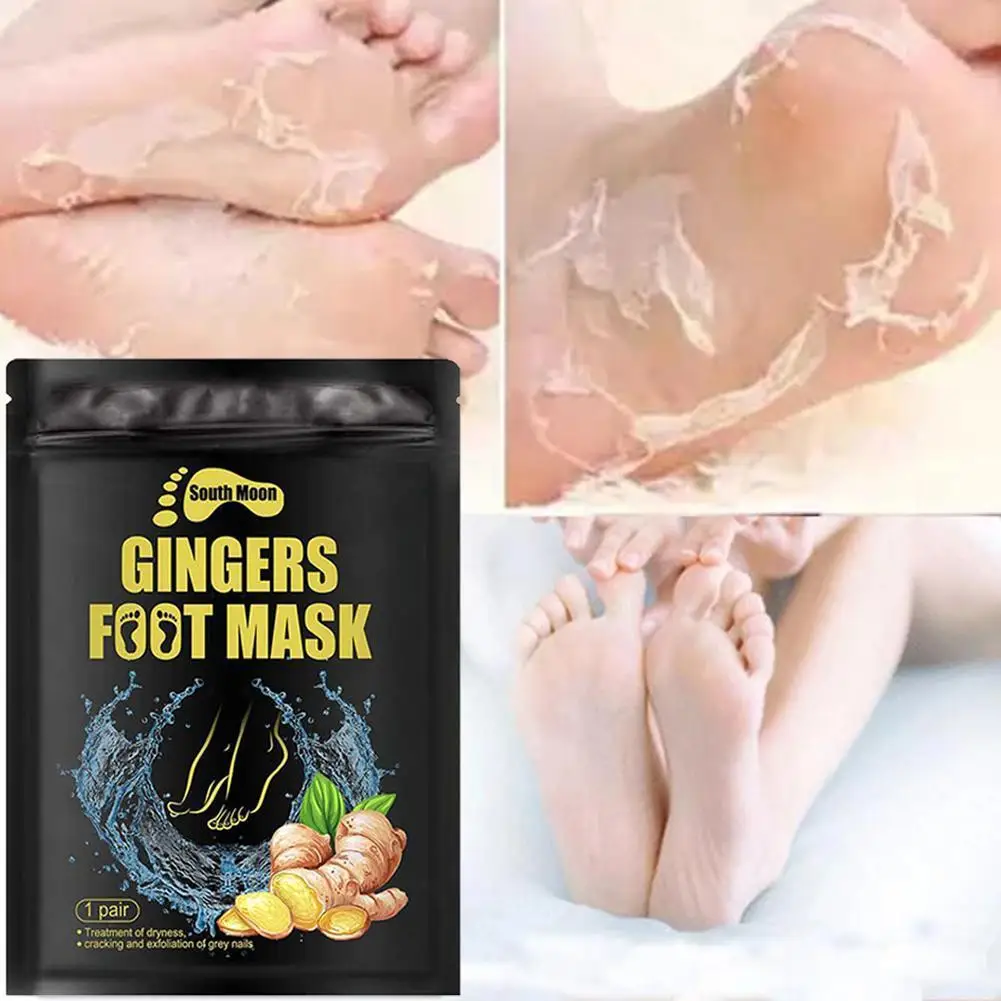 

1 Pair Gingers Exfoliating Foot Masks Remove Dead Skin Moisturizing Nourishing Heels For Foot SPA Pedicure Socks Foot Masks