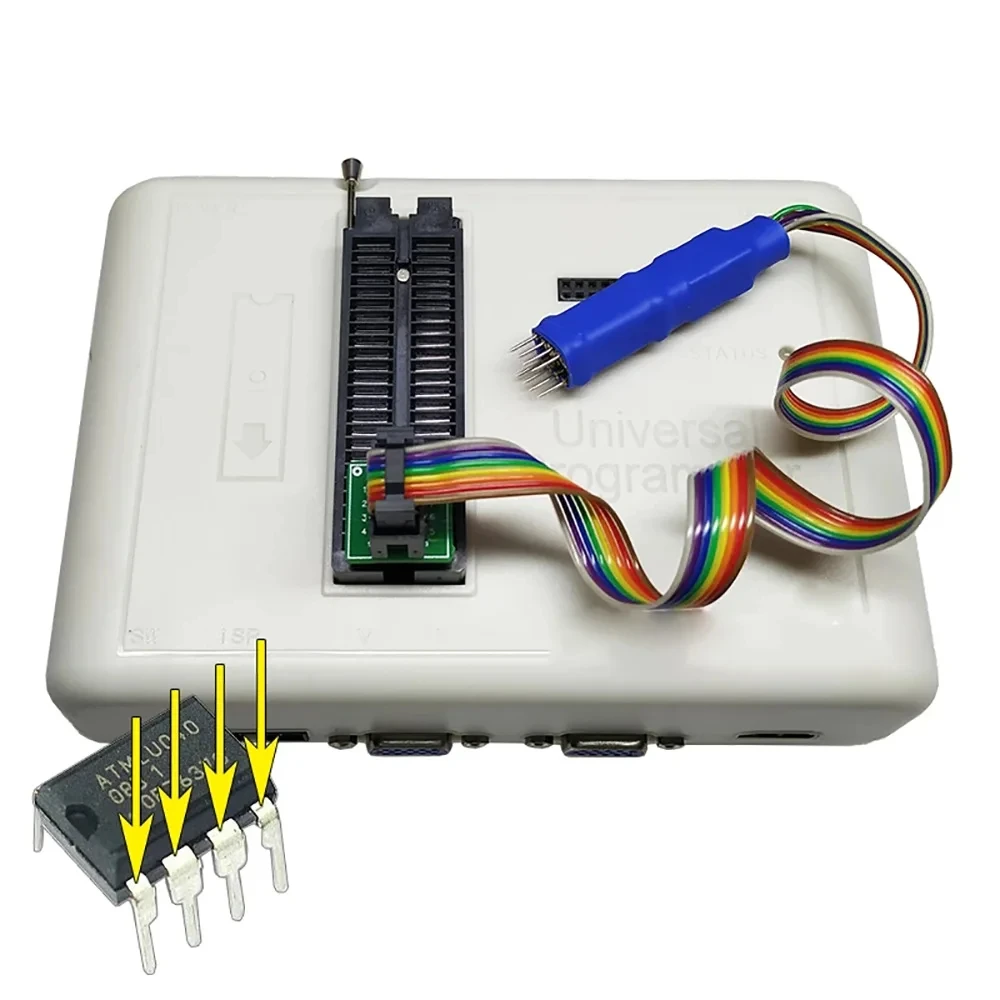 Фото SOIC8 Sop8 Чип-зонд, линия записи записи, чтение, наперсток, жесткий диск, ПЗУ, кондиционер, квадратный 8-контактный 1,27 тестовый зажим для USB-программатора №4