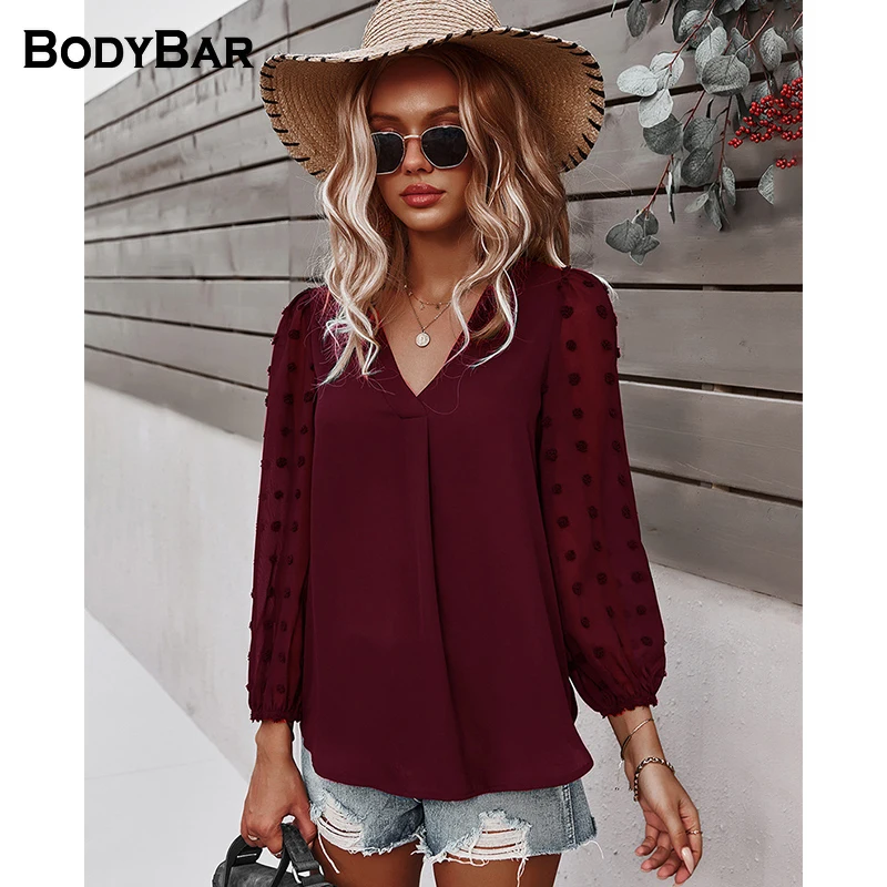 

Женская Однотонная рубашка на пуговицах с длинным рукавом и вышивкой