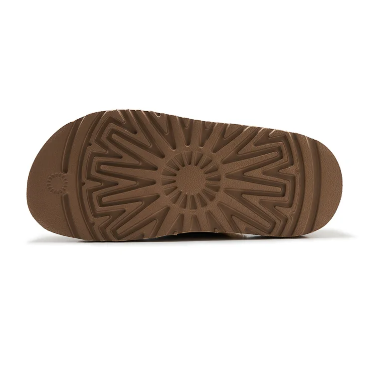 Зимние тапочки пикантная женская обувь на плоской подошве модные толстые