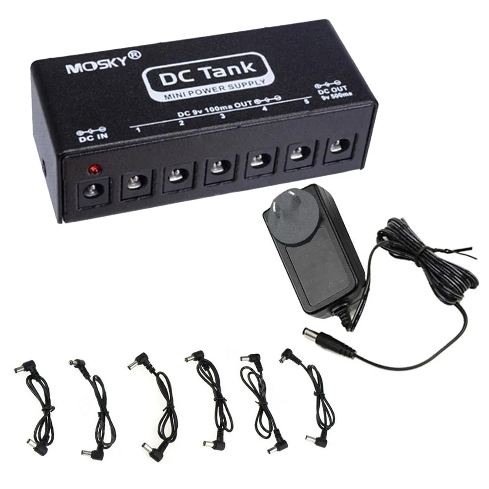 

Guitar Effects Pedal Pedal Power MOSKYaudio Portable Pedal Power Supply Guitar Effects Pedal 6Isolated Output AC 100-240V