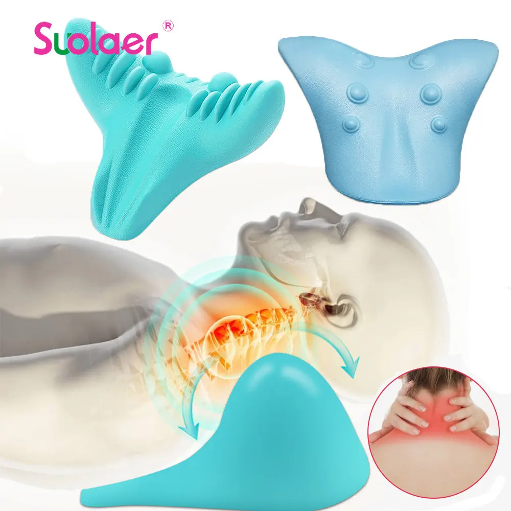 

Neck Cloud Shoulder Stretcher Relaxer Cervical Chiropractic Traction Device Pillow for Pain Relief Cervical Spine Alignment