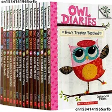 15PCS/Set Owl Diaries English Picture Book Kids Early Education Childhood Learning Writing Diary Girls' Age 6-12 Years 