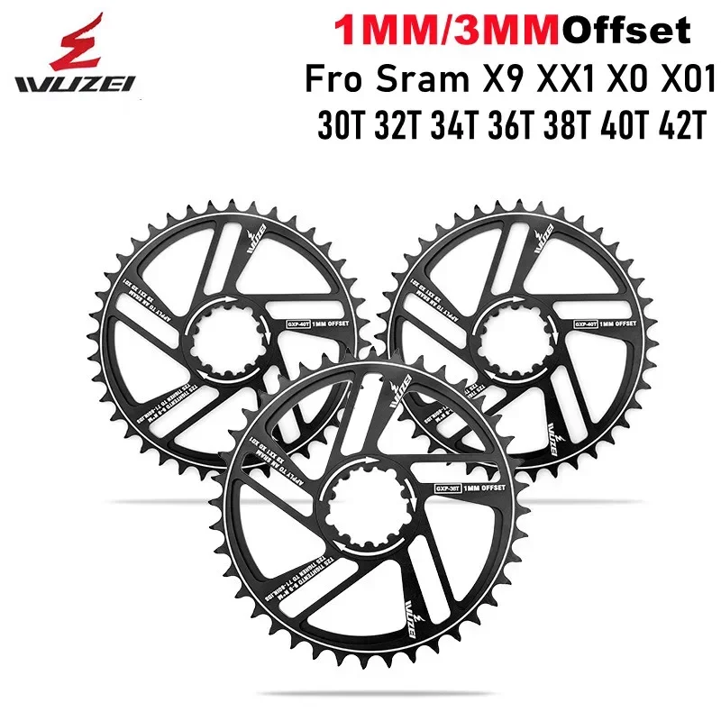 WUZEI GXP 1 мм/3 мм/6 мм смещенная звездочка 30T 32T 34T 36T 38T 40T 42T Шатун MTB велосипедная