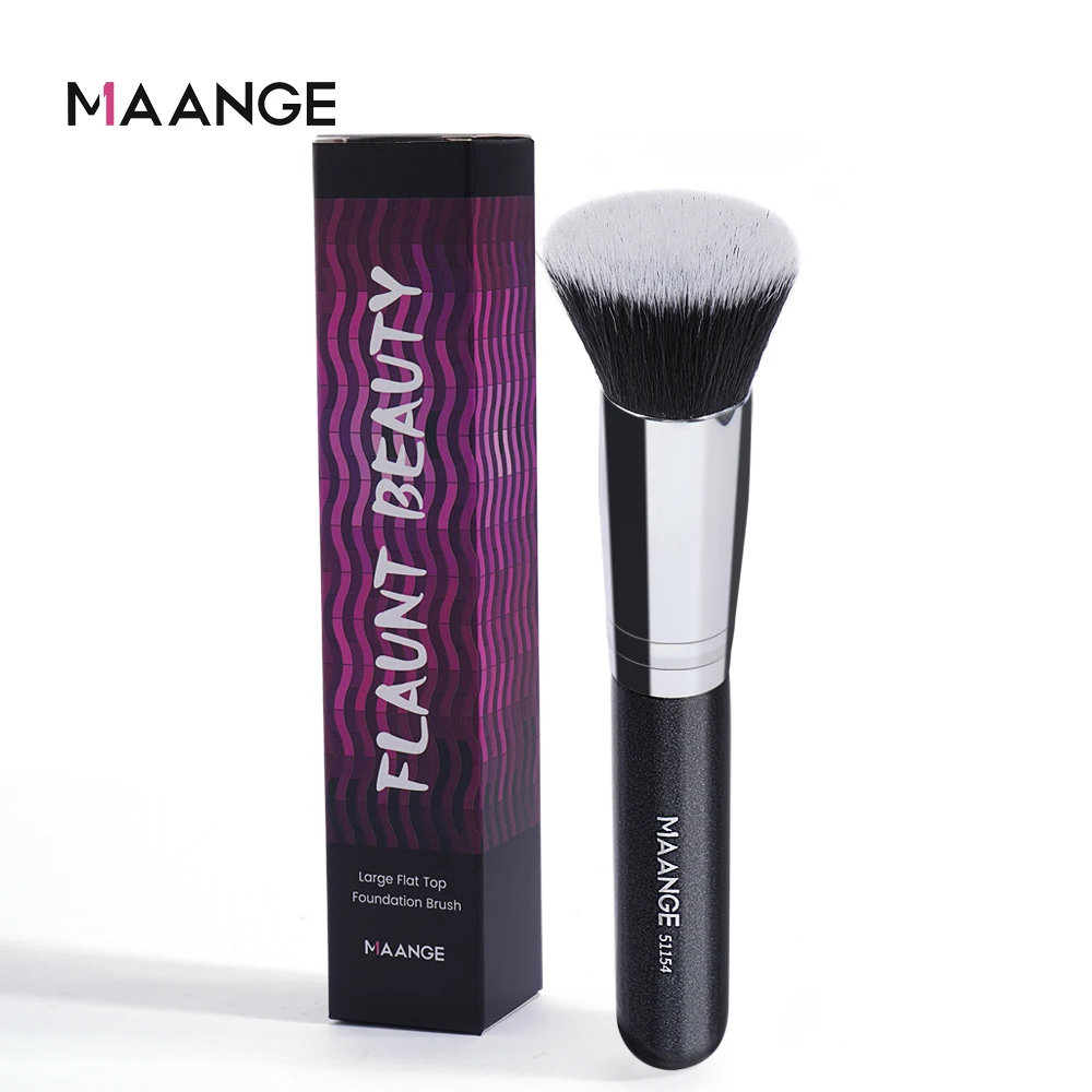 

MAANGE 1 PCS Black Professional Makeup Brushes Foundation Luxury High Quality Makeup Brushes With Case Organizer For Cosmetics