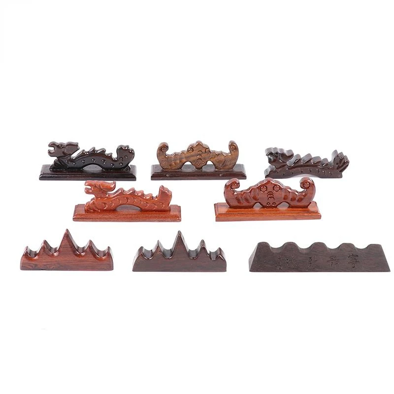 

Держатель для кистей для китайской каллиграфии, практичный учебный держатель из красного дерева/черного дерева для письма