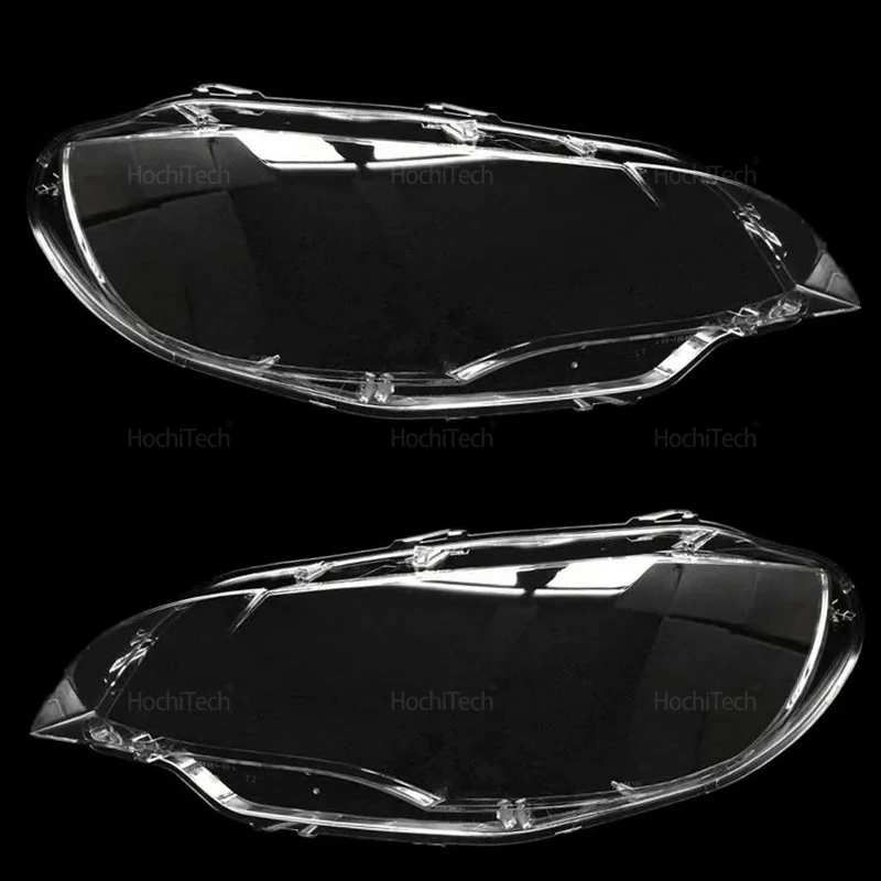 Фото Для BMW X6 X6M E71 2008-2014 X5M E70 2010 2011 2012 2013, прозрачный корпус, передние фары, корпус, стекло, крышка лампы №3