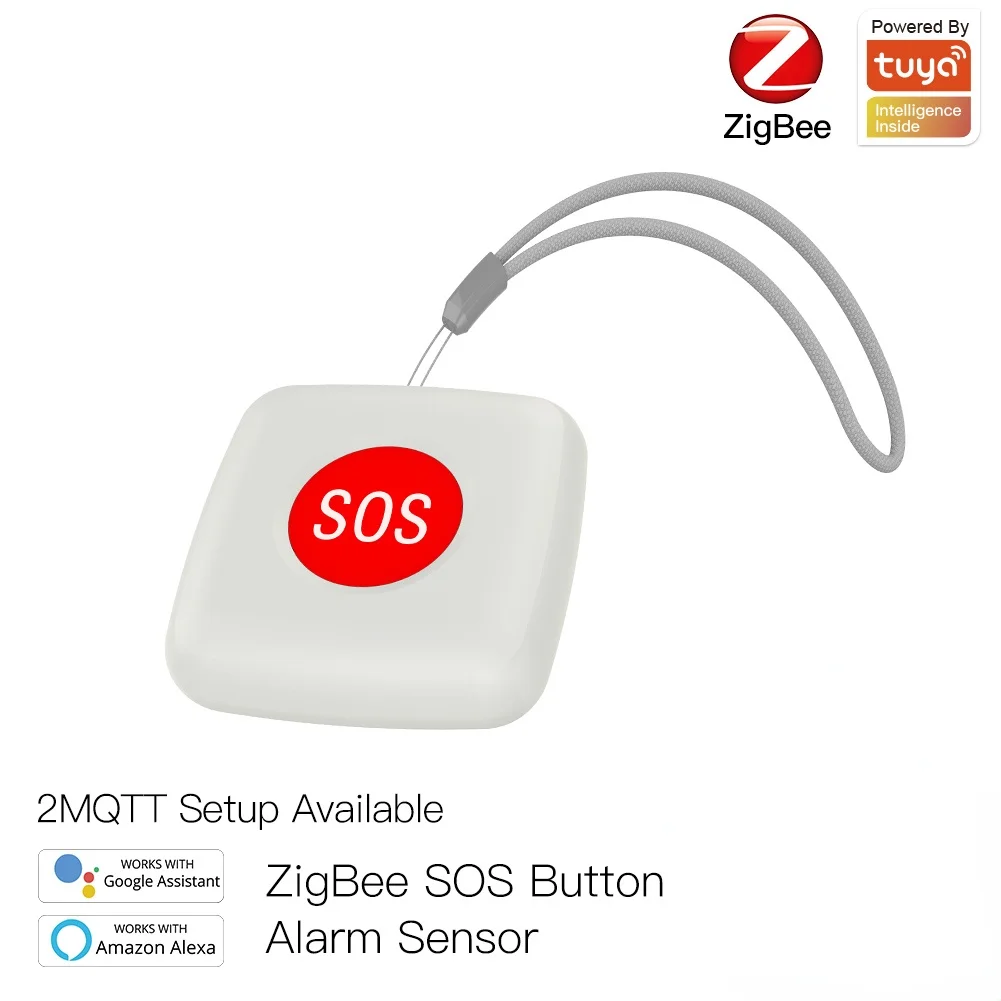 

Tuya Smart Life App Remote Control ZigBee SOS Button Sensor Alarm Elderly alarm Waterproof Emergency Panic Button