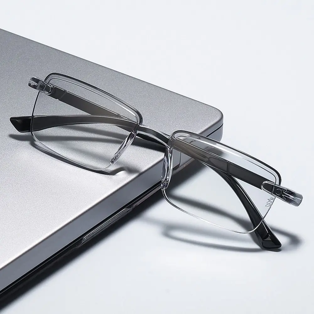 

Очки для чтения с защитой от синего света, мужские деловые безободковые пресбиопические очки, Женские винтажные ультралегкие оптические зеркальные очки