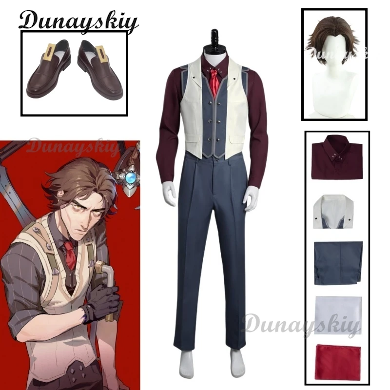 Аниме LOL Legends Arcane Season 2 Виктор Косплей Костюм Парик Джейсе Cos Наряд для Хэллоуина