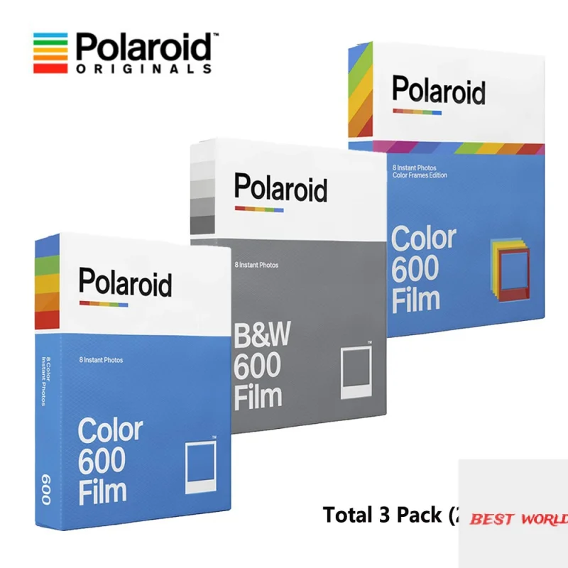 

Polaroid 600 White Frame/B & W /Color Film Instant Photo Paper 3 Pack For Polaroid 636 637 640 Onestep2 Plus Instax Camera