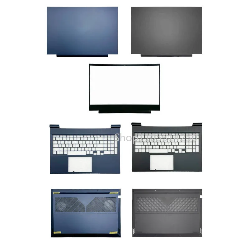 Фото Новинка для ноутбуков HP Victus 16-D 16-E TPN-Q263 TPN-Q264: задняя крышка экрана, передняя рамка, верхняя панель с подставкой для рук, нижний корпус, синий, серый. №1