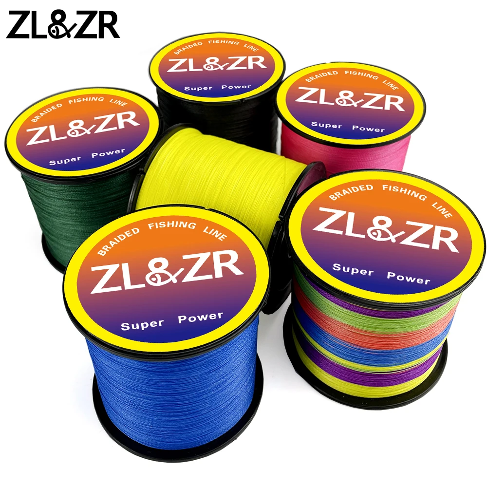 

4 Strands 500M 300M 100M Braided Fishing Line Smooth Lure Multifilament PE Floating Wire Accessories 10-80LB