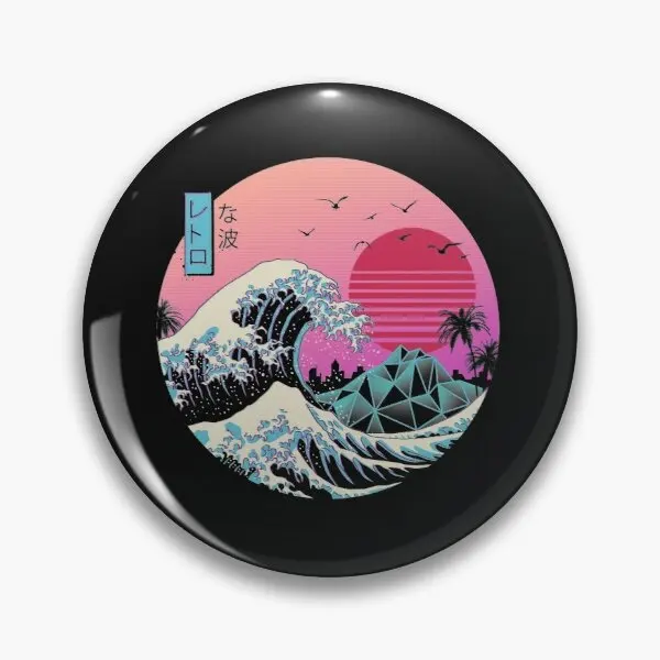 

Большая Ретро волна настраиваемая мягкая булавка для пуговицы заколка для лацкана украшение для одежды шляпы творческая смешная Женская Б...