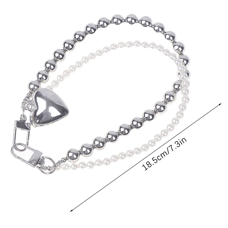 Простая жемчужная двойная цепочка для мобильного телефона ремешок с бантом из