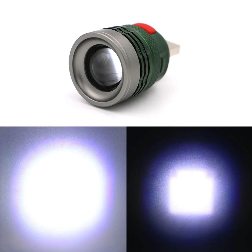 

Portable Flashlight Powerful Light Zoomable Aluminum Alloy USB Traveling