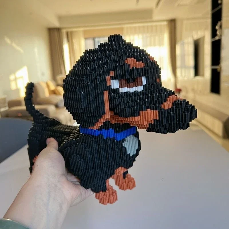 Милые животные колбаса щенок головоломка сборка строительный блок игрушка