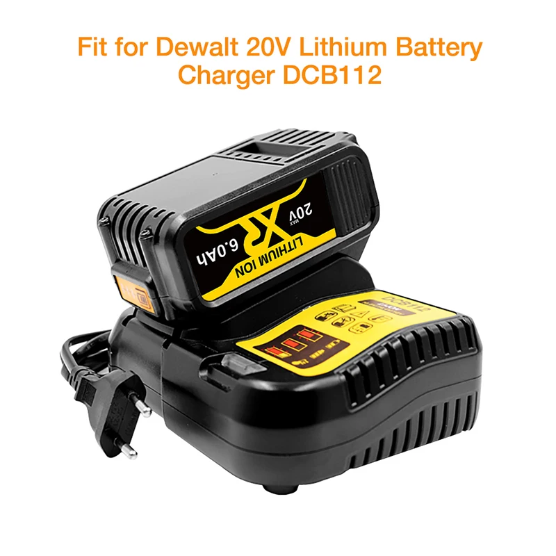 

DCB200 20V 6Ah Replaceable Li-ion Battery Compatible with Dewalt 18 Volt MAX XR Power Tools 18650 Lithium Batteries