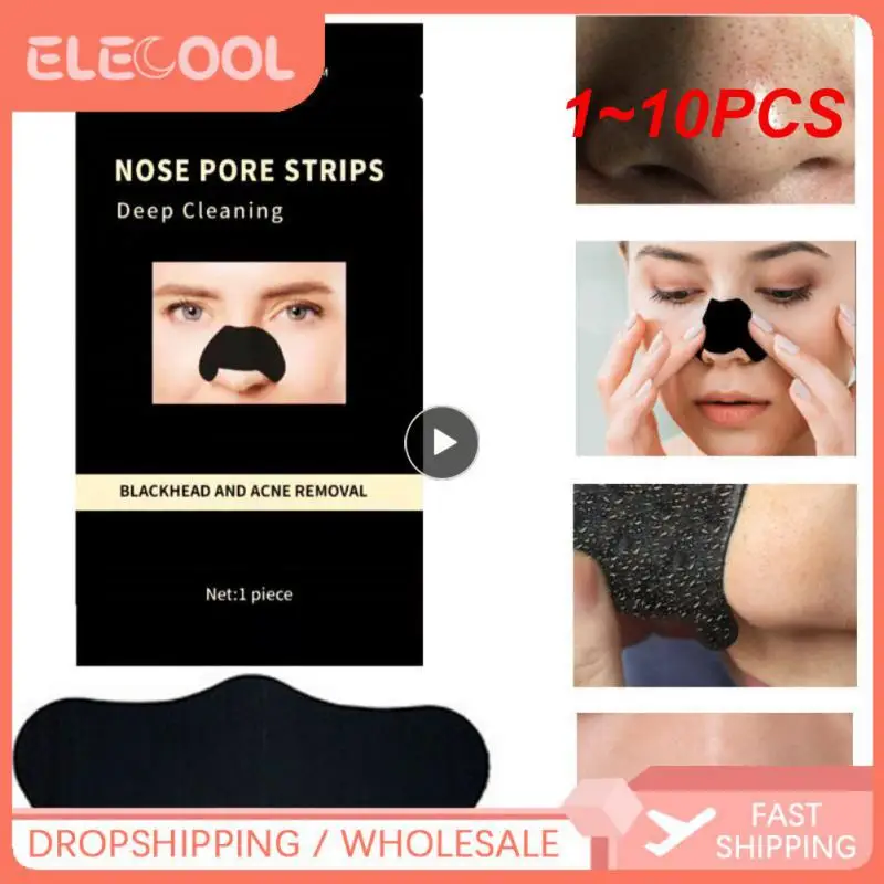 

1~10PCS Facial Cleansing Bamboo Charcoal Blackhead Mask Cleansing Black Spots Acne Nasal Patch Deep Cleansing Pore Strip Care