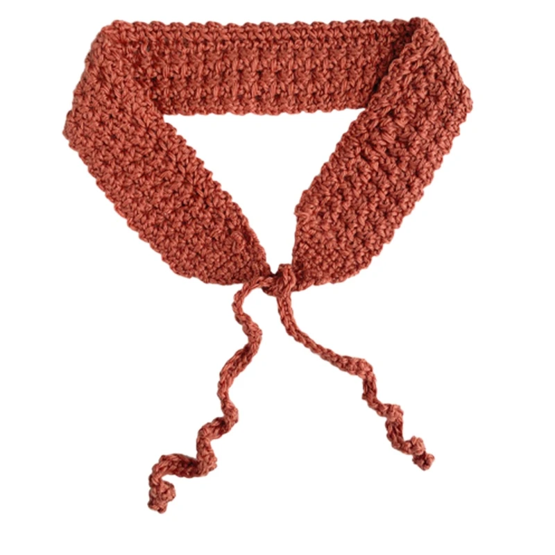 

Crochet Hair Band Knitted Headband Scarf Crochet Hair Bandanas Headscarf Women Hair Scarf Solid Color Headband