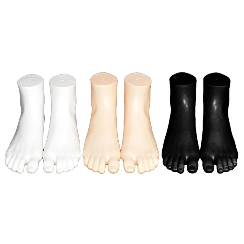

1pair Mannequin Foot Sock Display Ankle Bracelet Mold Short Stocking Toe Ring Chain Shoes Jewelry Displays Stand D0UE