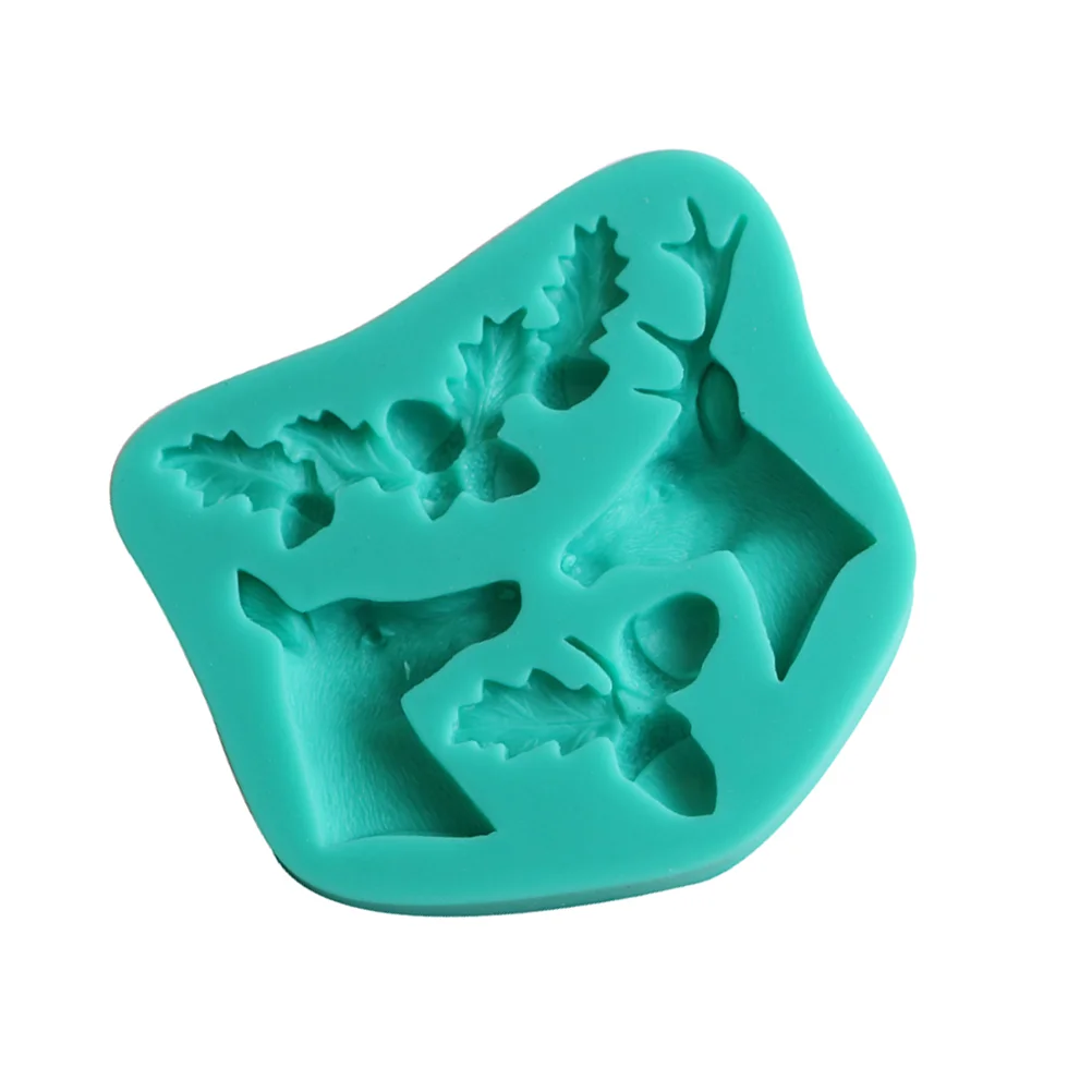 

1 PC Christmas Reindeer Head Soap Fondant Mold for DIY Jelly Pudding Chocolate