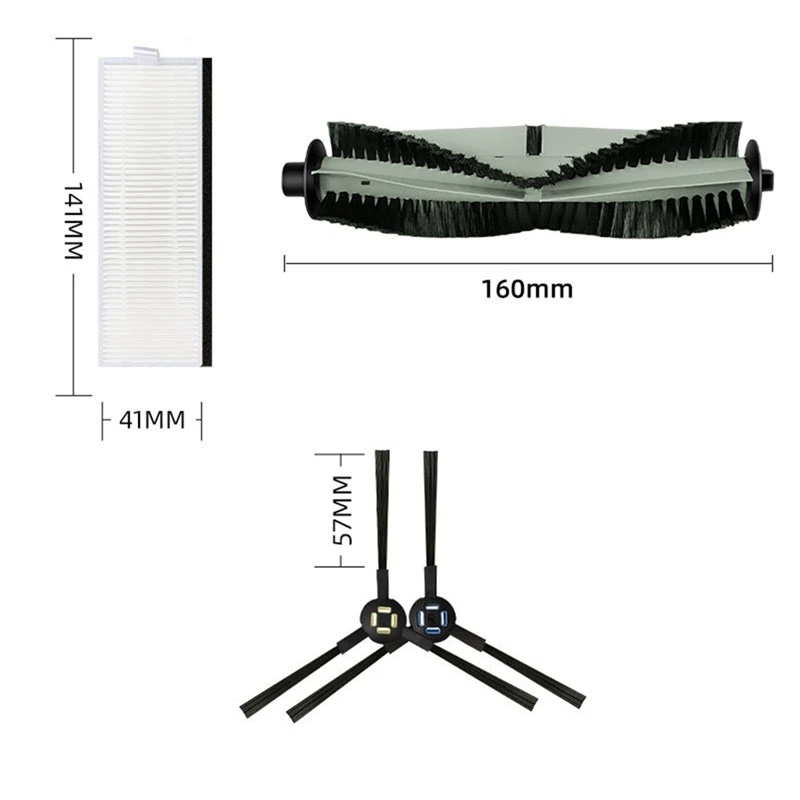 Основная боковая щетка Hepa-фильтр для Ilife A7 A9S V8 V8S X750 X800 X785 V80 Silvercrest SSR1 SSRA1 Детали