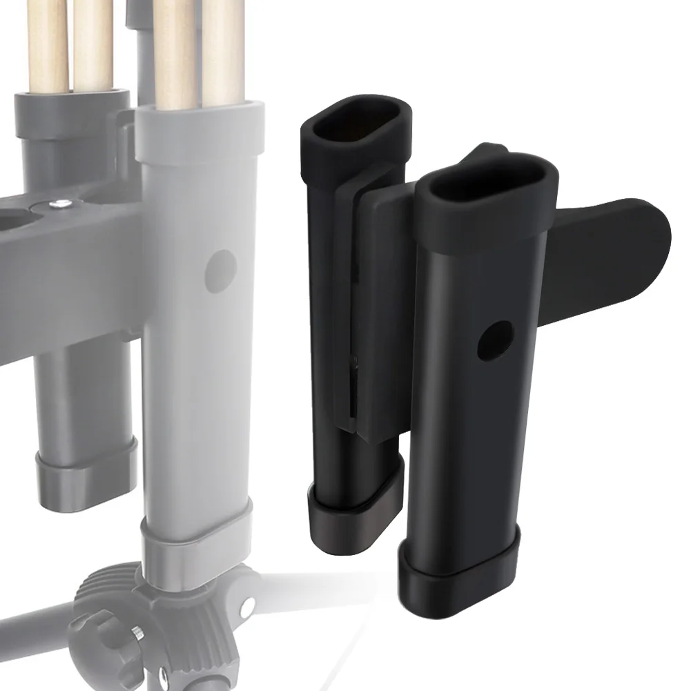 

Drumsticks Holder Brush Storage Bag Spring Clamp With Strong Spring Clip Clamp Anti-slip Rubber Pads Anti-Slip Pad Adjustable