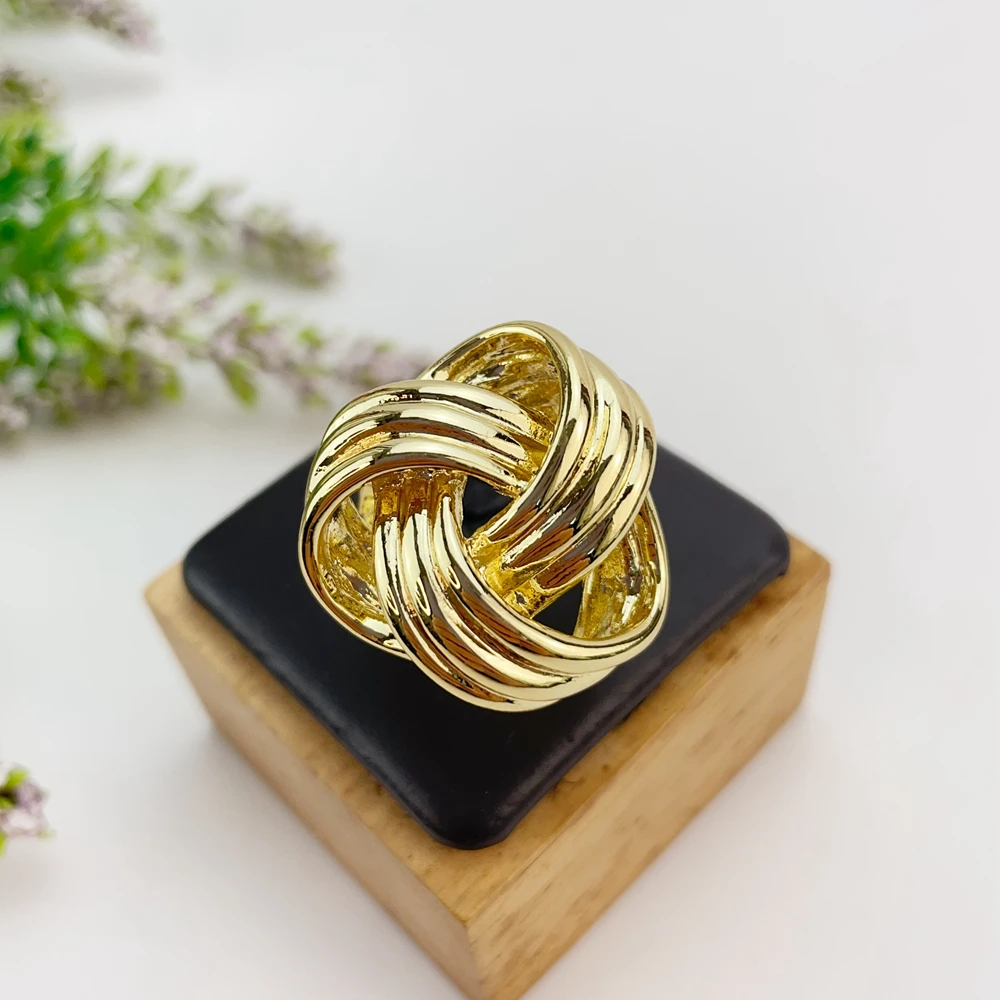 Yuminglai Высококачественное женское большое вечернее кольцо из 18-каратного