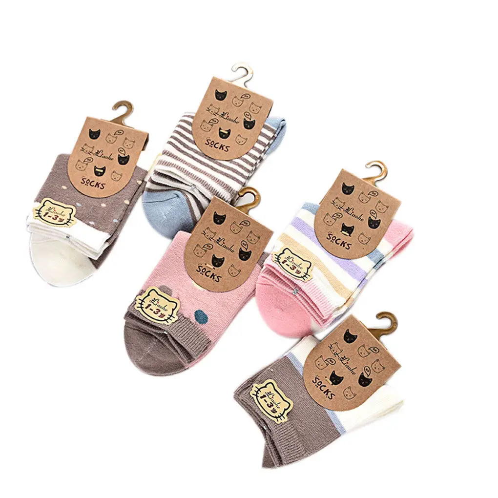 

5 Pairs Cotton Striped Baby Socks Newborn Baby Boys Girls Autumn Winter Spring Socks