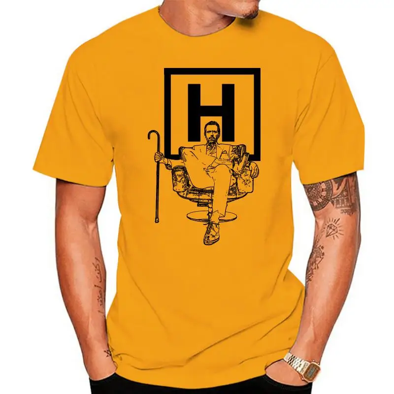 

House MD Tshirt Men Hugh Laurie Classic Clothes Fashion Tee Shirts Crew Neck Pure Cotton Tee Shirt