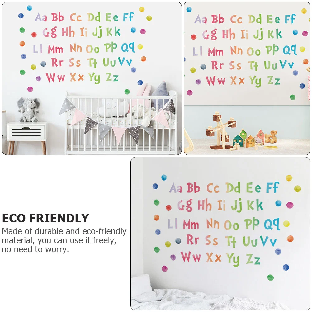 2-листые наклейки на стену в горошек Abc для детей ПВХ скрапбукинг образовательный