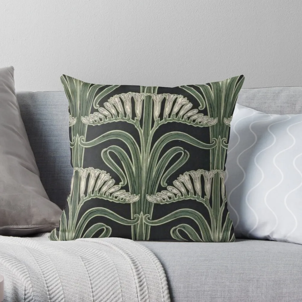 

Art Nouveau Botanical Throw Pillow Pillow Case Polyester Home Decora Pillowcases Throw Pillow Case kussensloop almohada poszewka