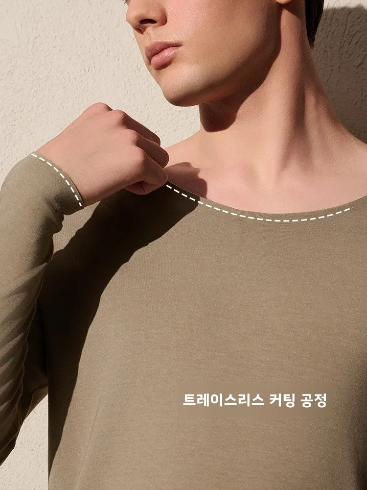 [Double Warm] Mannifen 24 Autumn and Winter Men's round Neck Long sleeve Warm Clothes Pants Comfortable Bottoming Heatte...