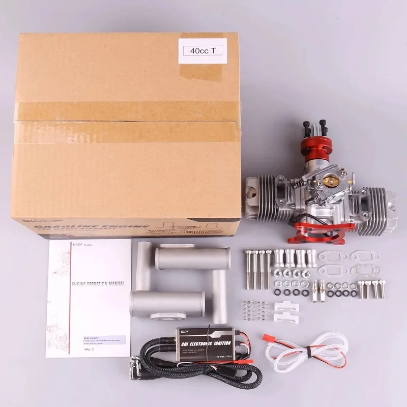 Бензиновый двигатель RCGF 40CC Twin (40CCT Twin Cylinder) RCGF40 для радиоуправляемых моделей самолетов 40CC T (art.: 3920db2dbe636) - 3920db2dbe636