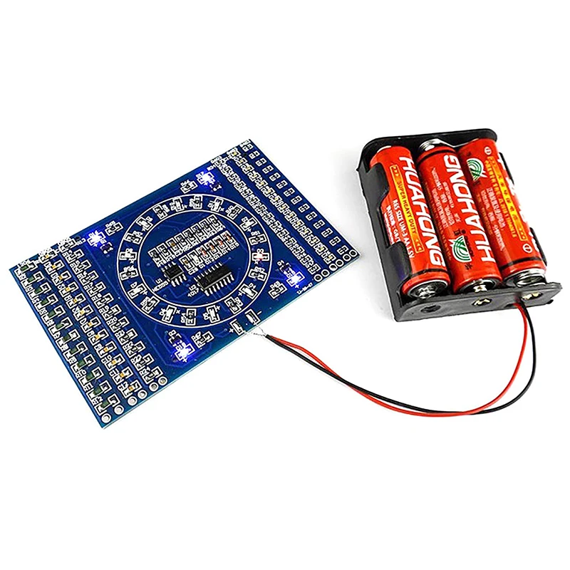 Вращающиеся мигающие светодиодные компоненты SMT плата для практики пайки набор