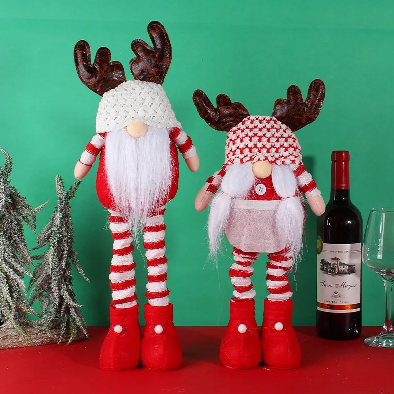 Стоящая телескопическая кукла Санта-Клауса-гном