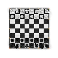 876pcs classic movie scenes black and white wizarded international chess building blocks bricks compatible 76392 with doll toys