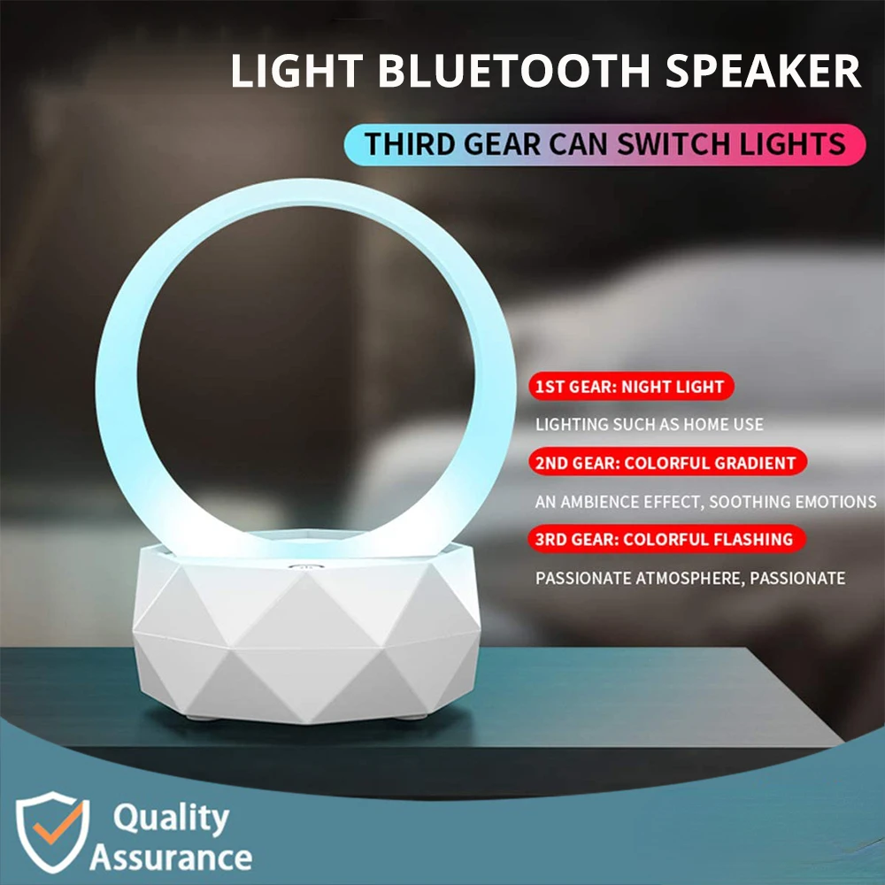 

2023Portable Wireless Bluetooth Speaker LED Night Light Colorful Desk Lamp Automatic Color Changing Atmosphere Light For Bedroom