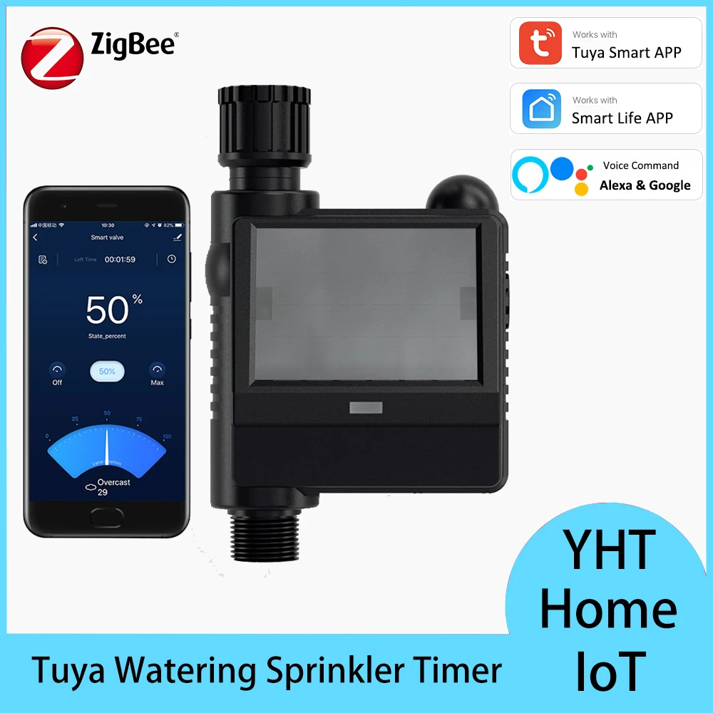 Tuya Smart ZigBee Adjustable Water Flow Watering Timer Sprin