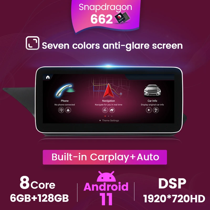 $361.80 Qualcomm 662 Android 11 CarPlay Auto Car Radio For Mercedes benz E Class W212 E200 E230 E260 E300 S212 2009-2016 GPS Navigatio
