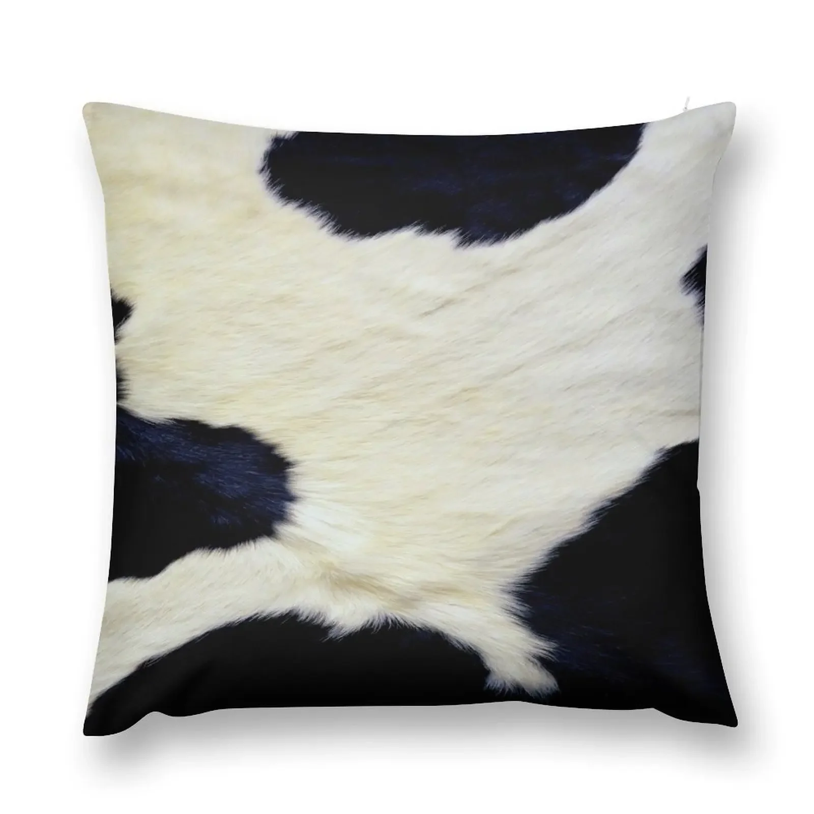 Черно-белый узор коровы (топированный образ меха ТОЛЬКО) Декоративная подушка