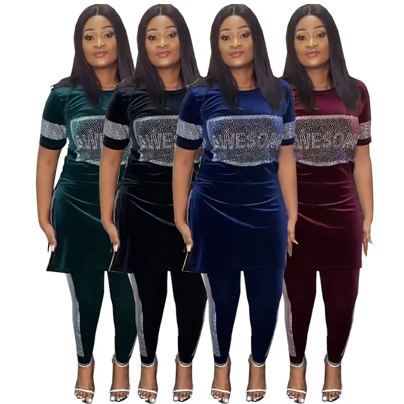 

2022 Winter Women Sportswear Tracksuit African American Girl Style Ladies Fashion Suit