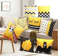 multisize yellow decorative cushion cover sofacouchcar polyester pillow case sofa pillowcase pillowcover home decorative